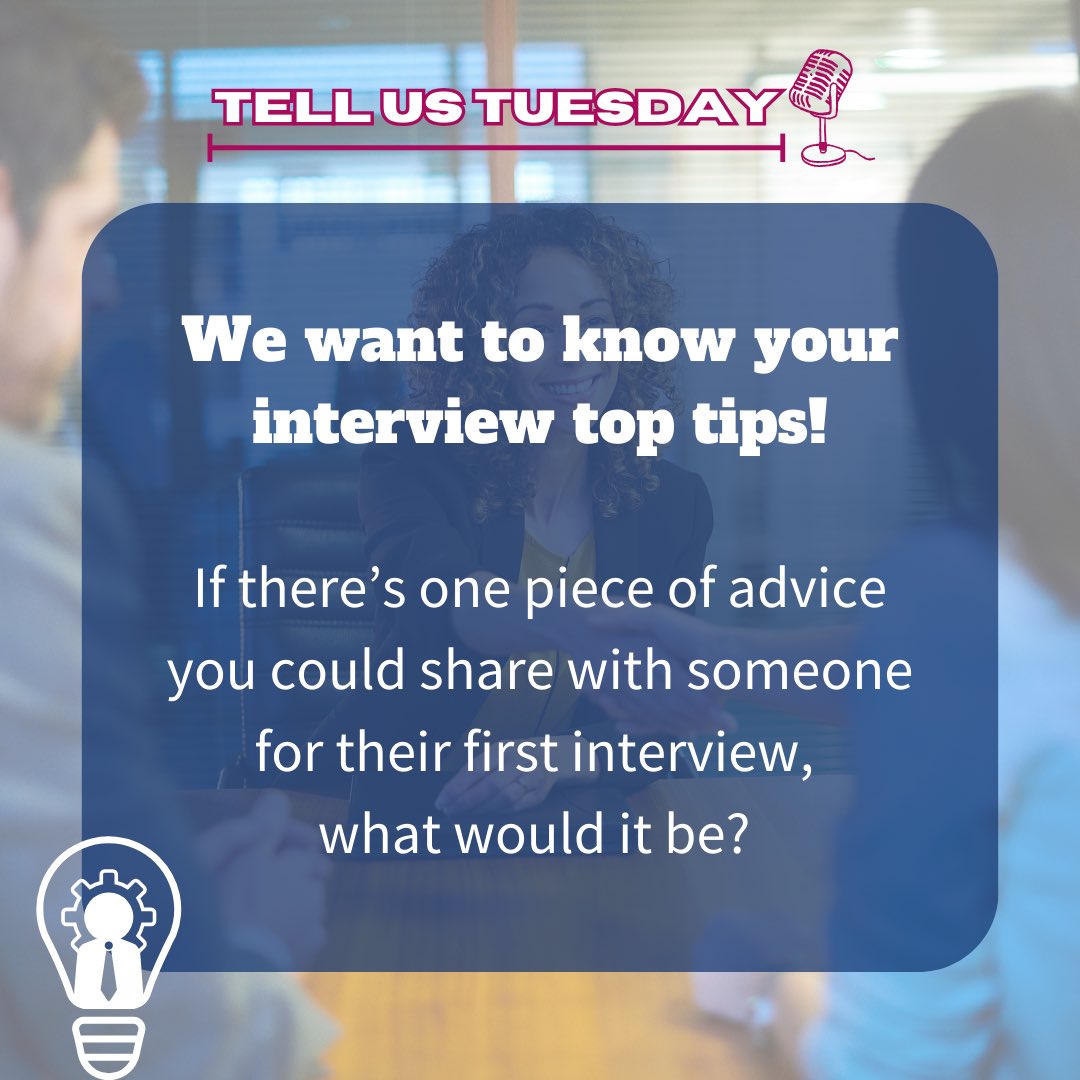 We want to hear from you! 🎙️ Comment below your best top tip💬

SAMEE’s top tip is to always ask a question at the end of your interview 💭 This shows the interviewer you’re actively interested in the role! 

#interviewtips #whatwouldyousay