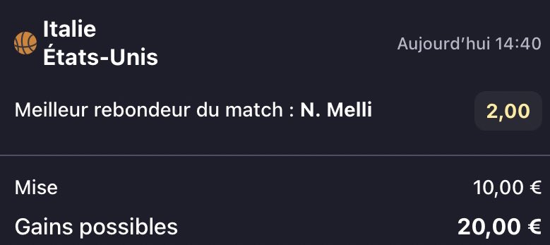 LPronosL's tweet image. DÉFI BETCLIC 🏀

📊 @2.00

Bonne chance à vous, moi il est déjà validé !! 😂

#TeamParieur #Pronos
