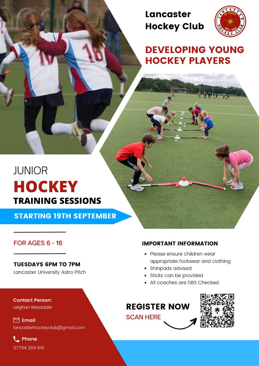 Lancaster Hockey Club (@lancasterhc) on Twitter photo Our Junior training starts in 2 weeks, please sign up to the Club's Teamo for more information:
teamo.chat/club/team/F1T7M
For players interested in senior team training please email lancasterhockeyclub@gmail.com
#TeamLancaster #StickTogether Our Junior training starts in 2 weeks, please sign up to the Club's Teamo for more information:
teamo.chat/club/team/F1T7M
For players interested in senior team training please email lancasterhockeyclub@gmail.com
#TeamLancaster #StickTogether