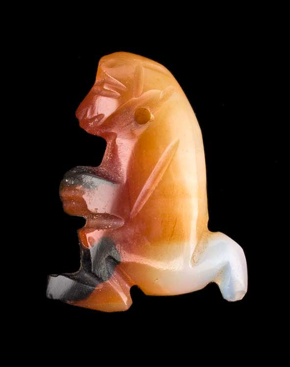 archaeologyart's tweet photo. Monkey Amulet. Culture: ancient Egyptian, Middle Kingdom, about 1980–1760 BC. Medium: carnelian, Collection: Mrs. Kingsmill Marrs Collection, 2001.124. https://t.co/LHwwbfGv0k