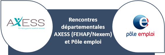 [adhérents] <a href="/FEHAP_actu/">FEHAP</a> <a href="/Nexem_actu/">Nexem</a> en Centre-Val de Loire, en tant que confédération des employeurs du secteur sanitaire, social et médico-social privé non lucratif (AXESS) lancent des rencontres départementales avec @poleemploi_RCVL : Inscrivez-vous urlz.fr/nsJo