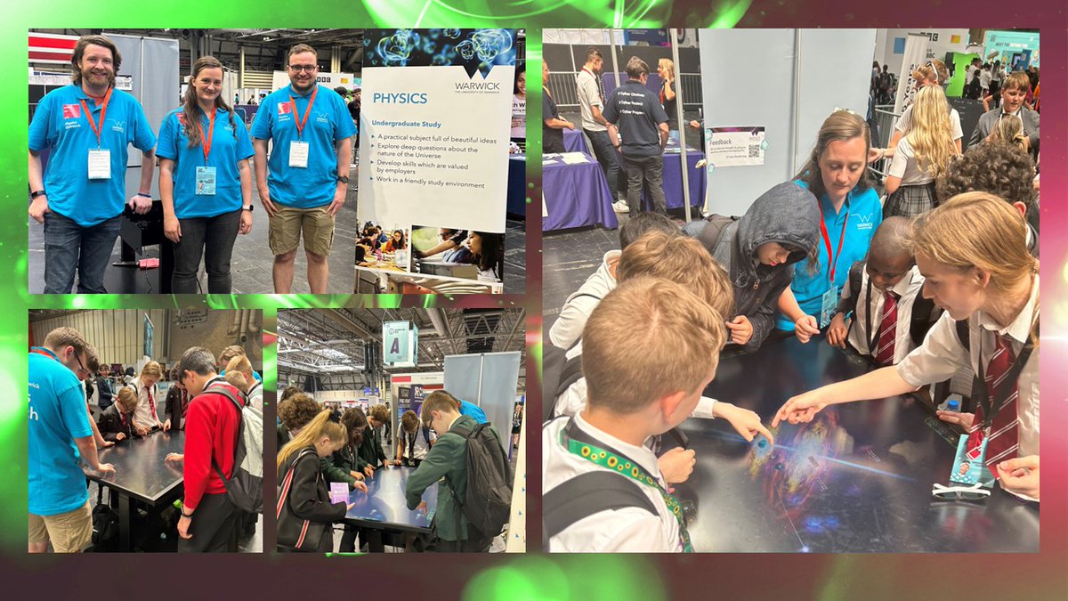 In June a group @WarwickAstro attended the #BigBangFair where they showcased their new Astro table, allowing students to explore & experience stellar life cycles, gravitational/orbital mechanics, & advancement of civilizations! 
Interested? Find out more👉tinyurl.com/3ccyhbjk