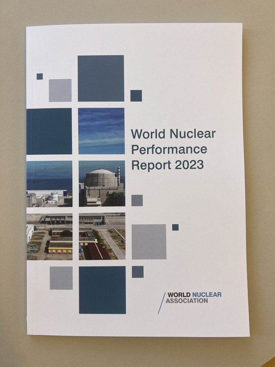 Crisp new copies of the World Nuclear Performance Report 2023 available at #nuclearsympo from tomorrow, or access on-line.