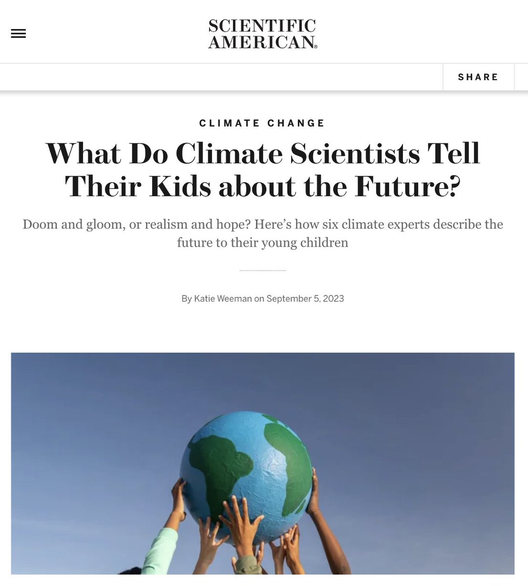 Kris Karnauskas (@oceansclimatecu) on Twitter photo We were asked by <a href="/sciam/">Scientific American</a> & <a href="/katie_weeman/">Katie Weeman</a> what we tell our kids about climate change.
scientificamerican.com/article/what-d… We were asked by <a href="/sciam/">Scientific American</a> & <a href="/katie_weeman/">Katie Weeman</a> what we tell our kids about climate change.
scientificamerican.com/article/what-d…