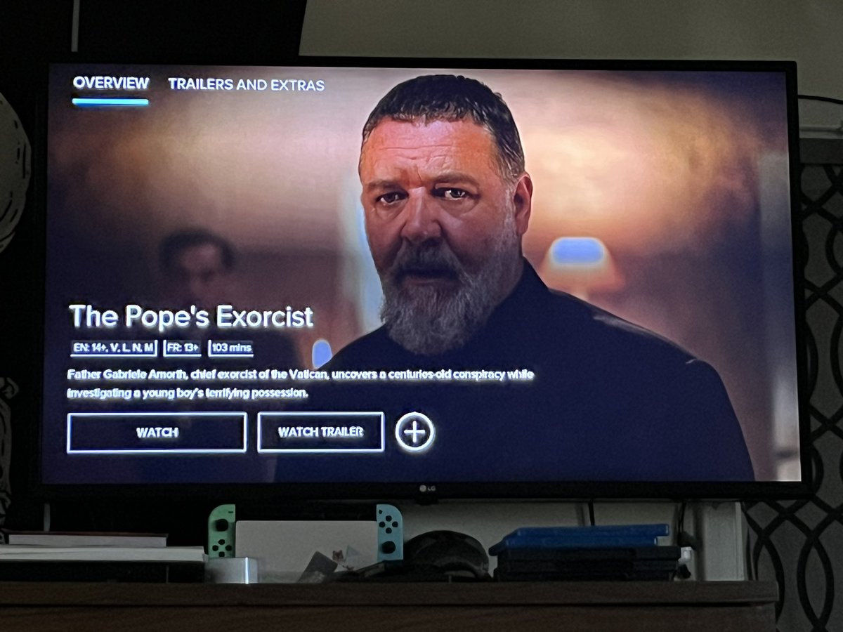 Well let’s see what this one is like 😁 #NowWatching #ThePopesExorcist #Crave #HorrorFam #MutantFam