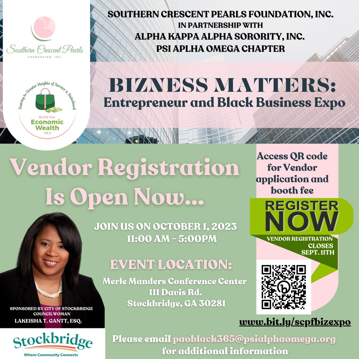 bit.ly/scpfbizexpo

#EntrepreneurAndBlackDollarCommittee 
#BuildEconomicWealth