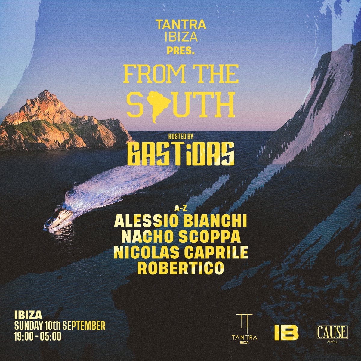 FromTheSouthOFC's tweet photo. From The South ➡️ to Ibiza! We're ready to make our Europe debut and what a better place than la Isla Bonita to do it? Nos vemos Sunday 10th of September at Tantra (Ibiza) with our jefe @bastidasmusic + Alessio Bianchi, @NachoScoppa @caprilemusic &amp; @robertoartigass 🌎🌍🌏🌐 https://t.co/BlNM5tpZbo