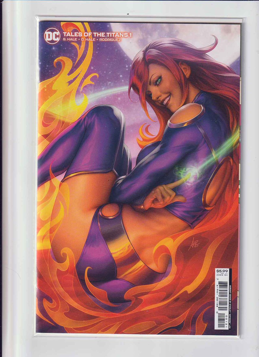 #TalesoftheTitans #1 (2023) #StanleyArtgermLau Card Stock Variant / #JavierRodriguez Pencils / #ShannonHale & #DeanHale Story / 1st Appearance of #Tamaraneans / Origin of #Starfire 'Starfire: Alien Princess' The Titans have stepped up to become the #DCU’s premier superhero team