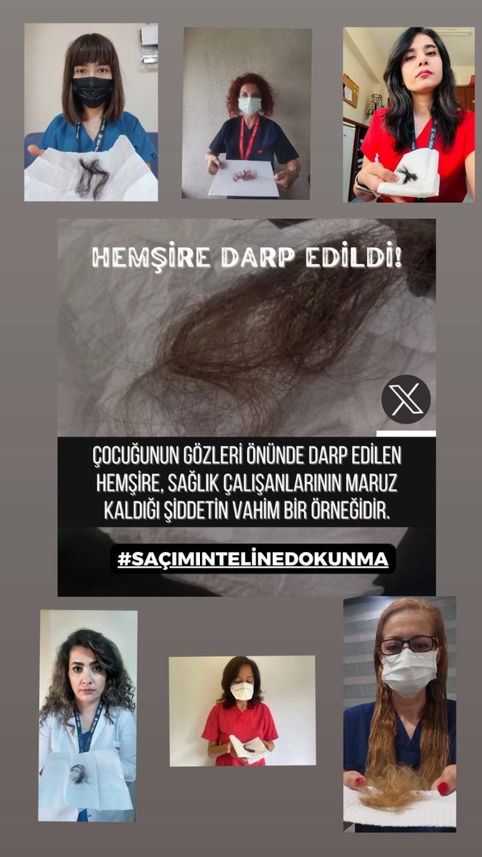 Sağlıkta şiddet artık bitsin #saçımıntelinedokunma
<a href="/drfahrettinkoca/">Dr. Fahrettin Koca</a> 
<a href="/hepsen_2020/">HEP-SEN</a>