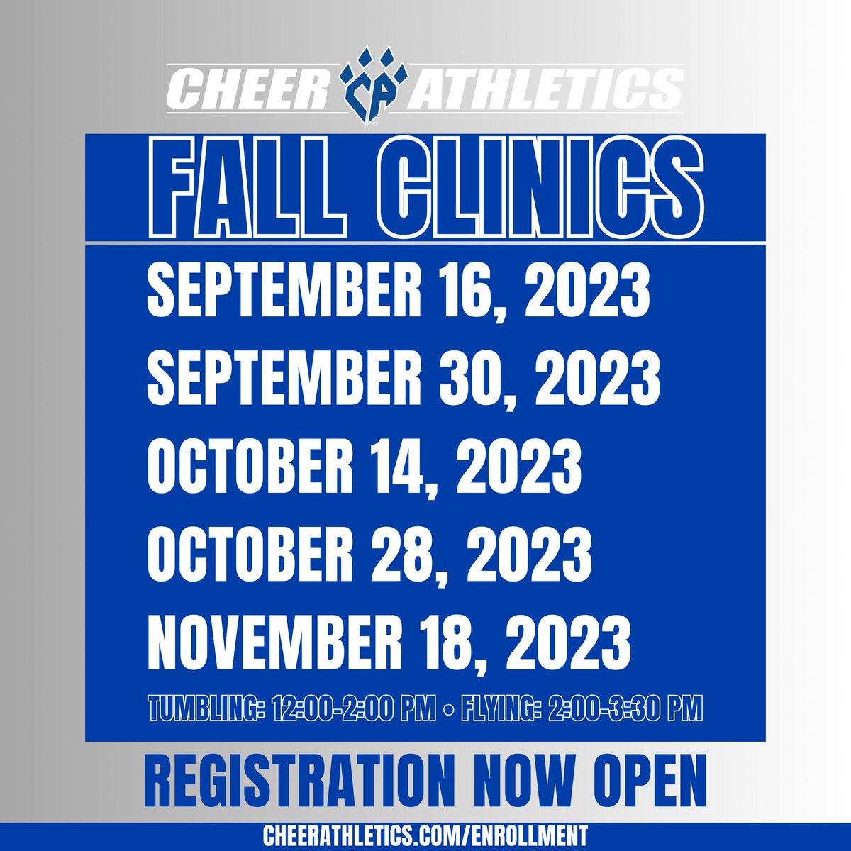 CheerAthletics's tweet photo. TRAIN WITH THE BEST OF THE BEST 💪 Registration is now OPEN for our Plano fall clinics, and we can’t wait to see you!
➡️ https://t.co/lYA7VuDgJi https://t.co/5vWJoA75ix
