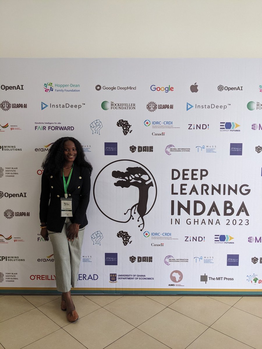 Being at this year's Deep learning indaba just renewed my love for Data science and Machine learning 😍

Thinking about all the possibilities of what can be done with tech is just mind blowing.
#DLI2023 #DLIGhana 🇬🇭