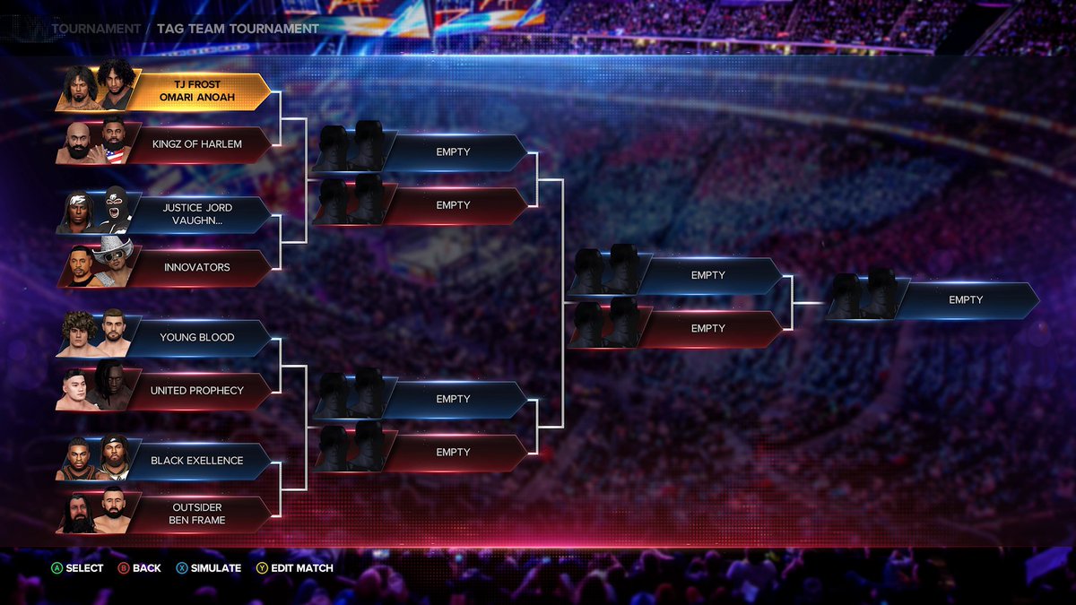 NHWrestlingCAW's tweet photo. @MESMercer @Kams_Academy @UFN_Federation @DramaGodDuke @JBHayes707 @TheProphecyCAW @qpdagod @BenframeNHW @OutsiderCAW  Brackets for this weekends Tag Team KOTR yes the champs are in it and there is a Suprise for them should they win it! Will post the Elimination Chambers soon! https://t.co/HqN3KDuKIn