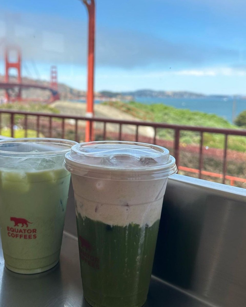 The perfect way to start the week - Iced Matcha + this view😌🌁