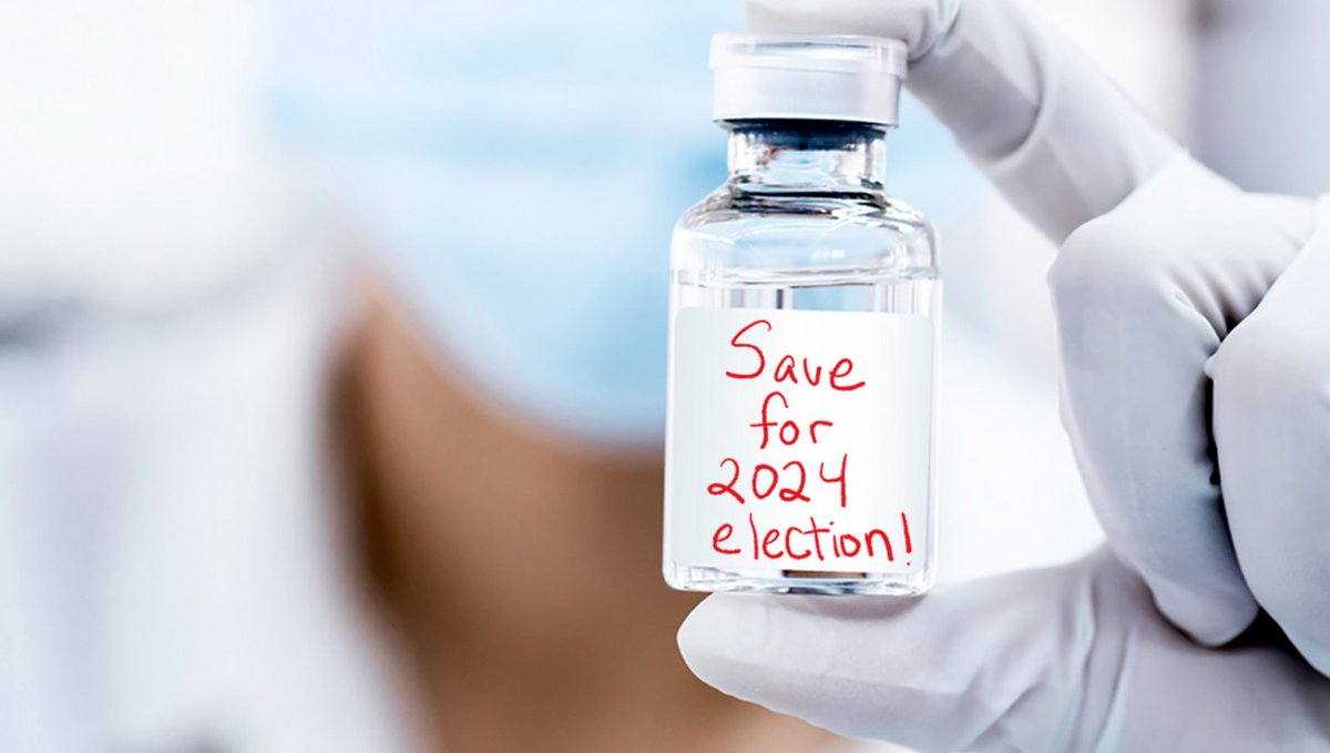 TheBabylonBee's tweet photo. Uh-Oh: Vials Of Mysterious Substance At Wuhan Lab Labeled 'Save For 2024 Election' https://t.co/kv3inkH0yL https://t.co/d1KETLrMJD
