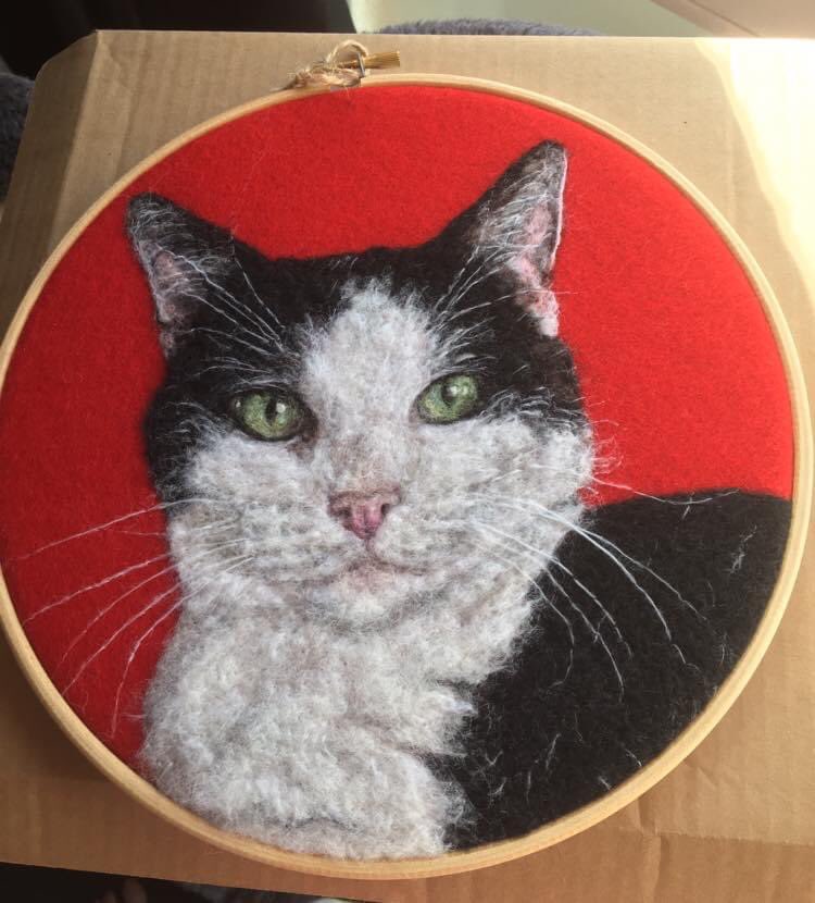 A wonderful group of Kenzys friends on Instagram had this made for me ❤️ Its made with needle felted wool. So beautiful ❤️