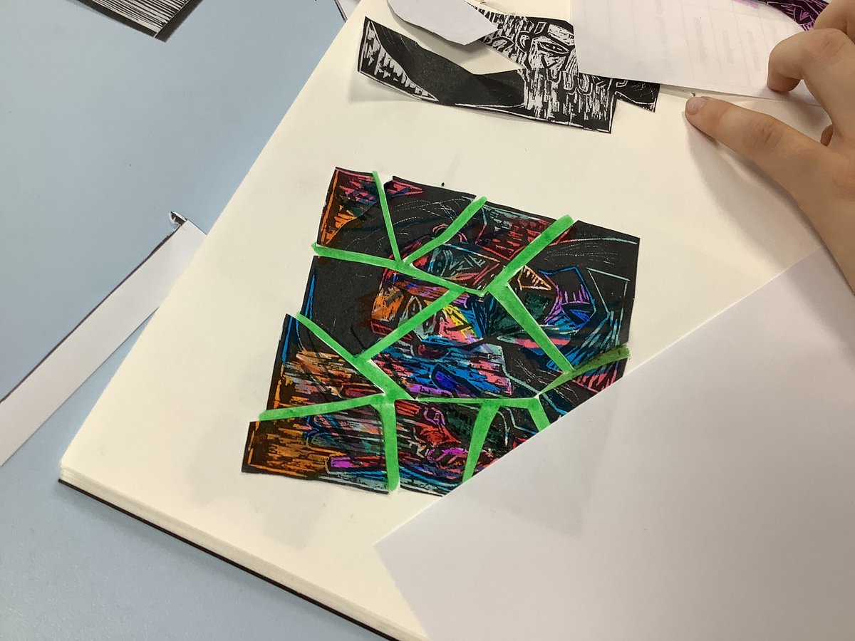 lowerhalstowsch's tweet photo. Oak class are looking at the work of Billy Childish this term. Today the children created their own pieces using a Childish woodcut. #artinaction https://t.co/Zh8nDpMmHp