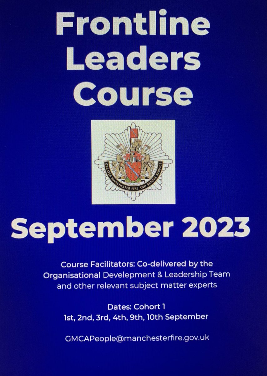 CFODaveRussel's tweet photo. Spent the past couple of days at our ‘Frontline Leaders’ Course 🚒Opportunity to congratulate 👏 and say ‘well done’ to 42 newly promoted Crew Managers (across two courses) and importantly to talk ‘leadership’ and set expectations ⁦@manchesterfire⁩ https://t.co/Wh9pPqGZ43