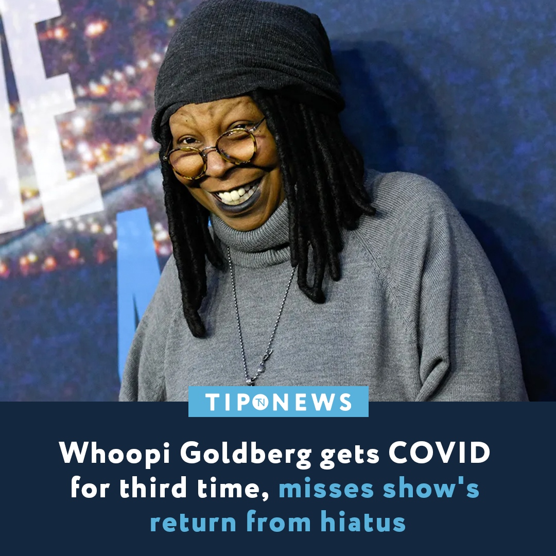 TipNewsBrief's tweet photo. "The View" co-host Whoopi Goldberg has tested positive for COVID-19 again, co-host Joy Behar announced on Tuesday as the show returned from its summer hiatus. https://t.co/ZtQC3QsVBa
