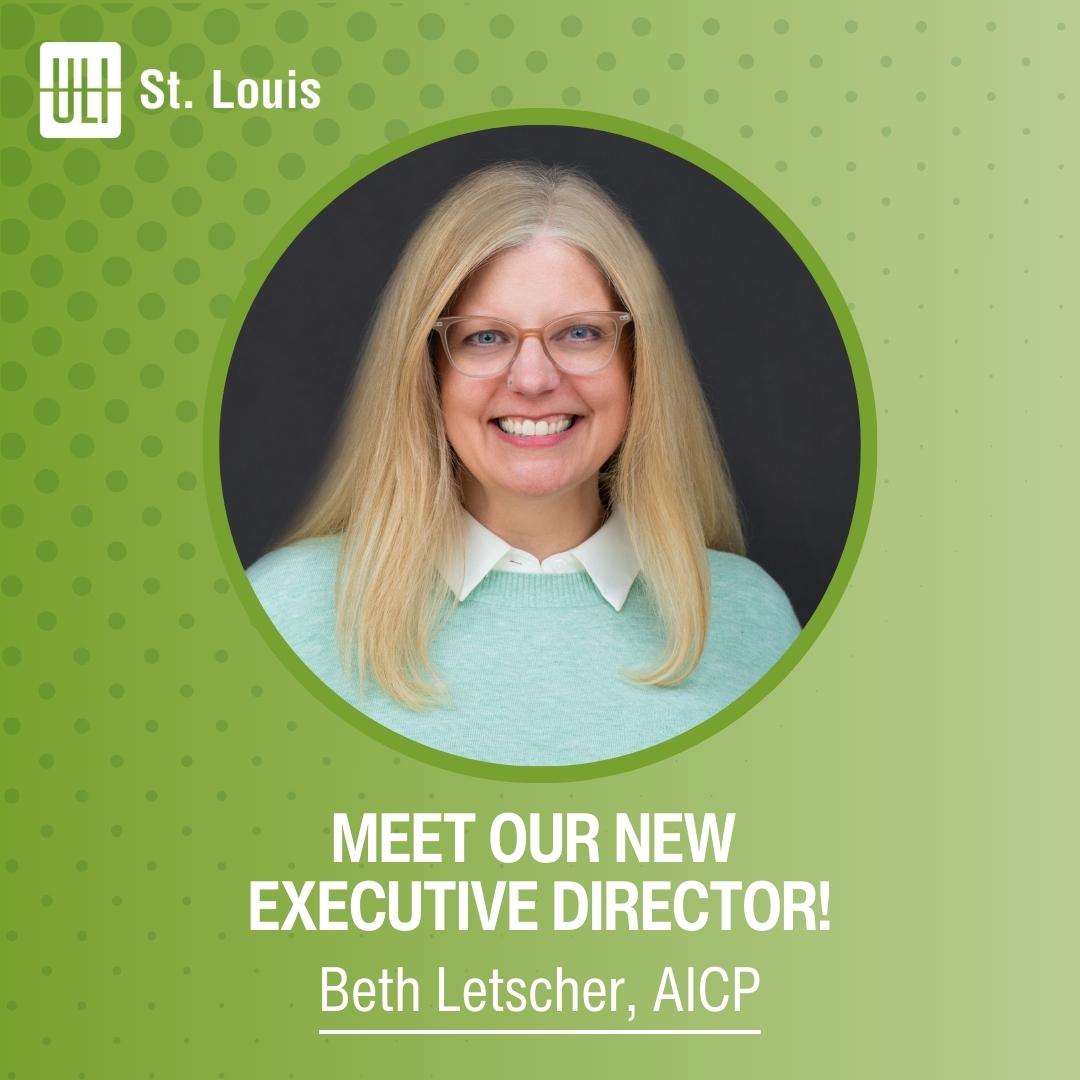 ⭐We are thrilled to announce that Beth Letscher has joined <a href="/ULIStLouis/">ULI St. Louis</a> as our next Executive Director!⭐

Beth has been a ULI member, volunteering as a REDI Mentor, UrbanPlan volunteer, &amp; TAP panelist.

Read more about Beth at the link below!

stlouis.uli.org/uli-st-louis-w…