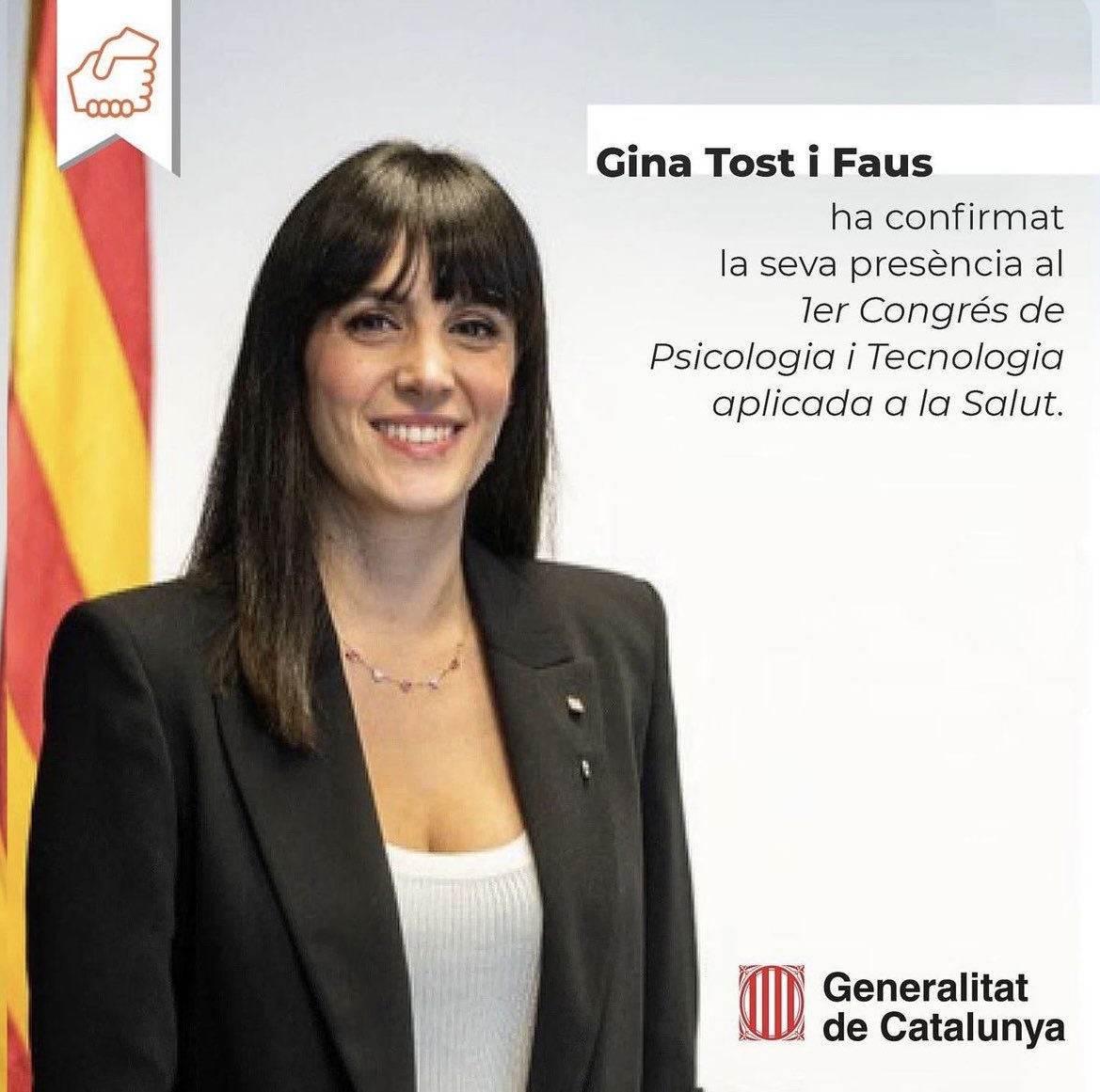 PsicotecCongres's tweet photo. 🔝 Gina Tost i Faus, Secretària de Polítiques Digitals de la Generalitat de Catalunya, estarà amb nosaltres a la primera edició del Congrés de Psicologia i Tecnologia aplicada a la Salut. Tost participarà a la jornada per a famílies del 30 de setembre. https://t.co/odd2dJocWT