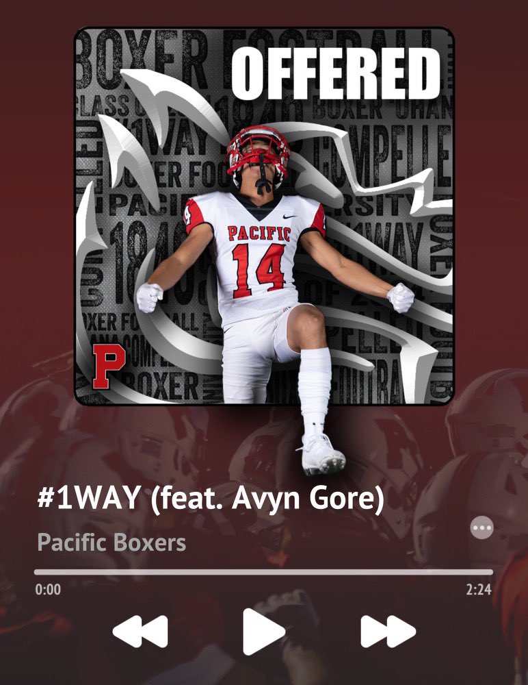 AvynGore's tweet photo. Blessed!! to receive my first college football offer from @Boxer_Football @CoachP_Maddox https://t.co/2cDAajvyao