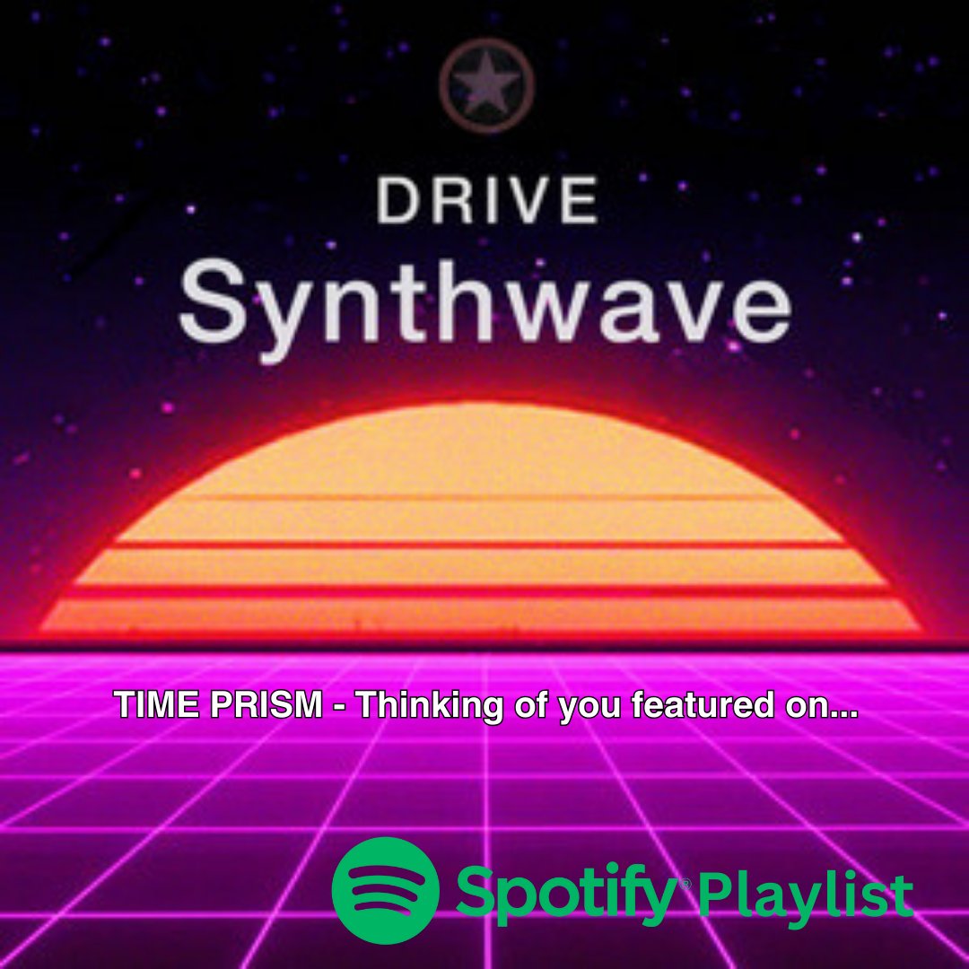 timeprism_'s tweet image. Very happy to be featured on the Drive Synthwave: The Best New Outrun, Retrowave and Futuresynth Spotify playlist 🙌 cc: @michael_schacht #synthwave #retrowave #futuresynth #spotify #playlist #drive