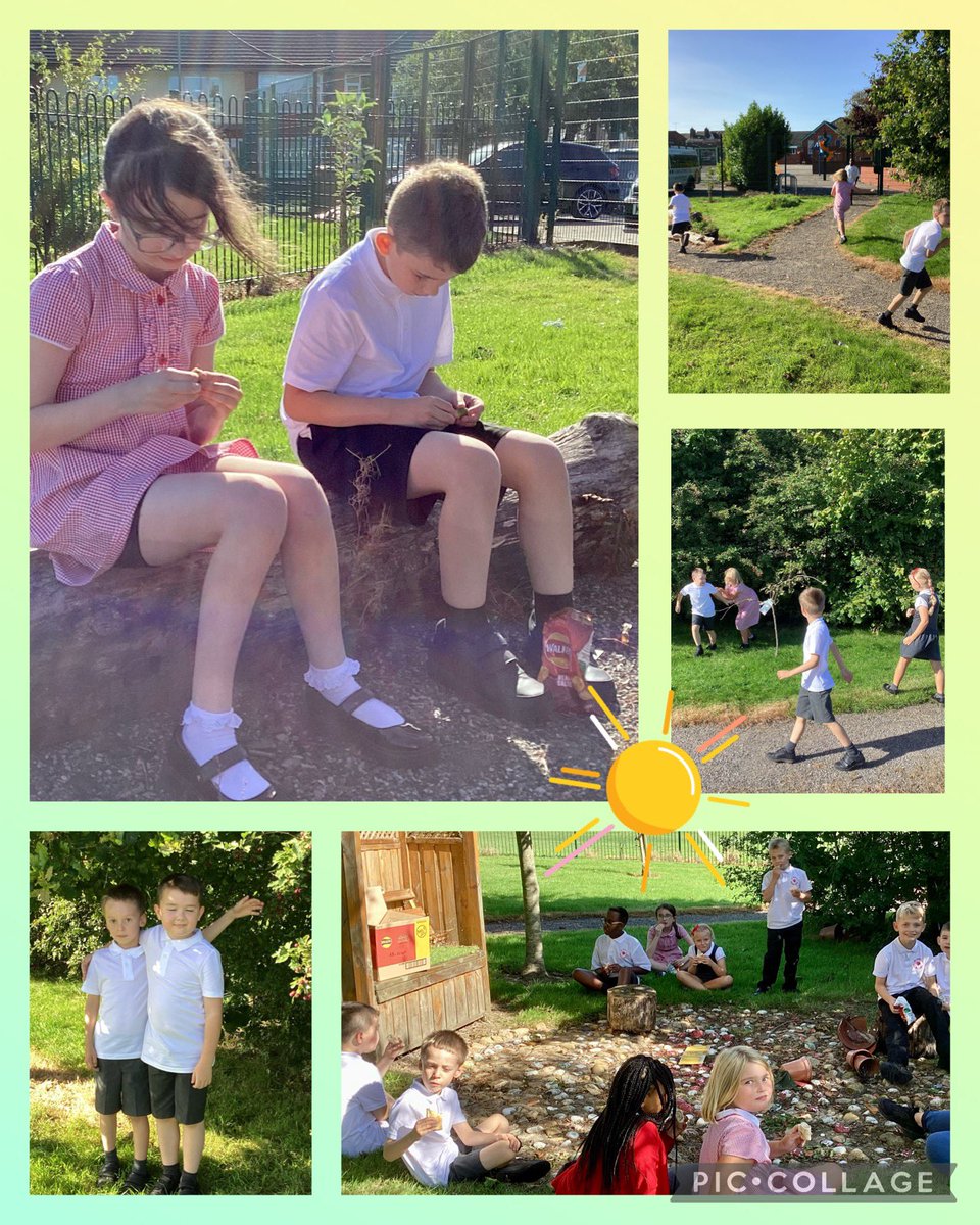 StJSeashells's tweet photo. It was lovely to welcome our children back to after-school club this afternoon ❤️🐚. We made the most of the glorious weather with a picnic and games in the cool shade of our woodland area ☀️🌳🧺 @StJamesCEsth https://t.co/bI7Gnr53hg