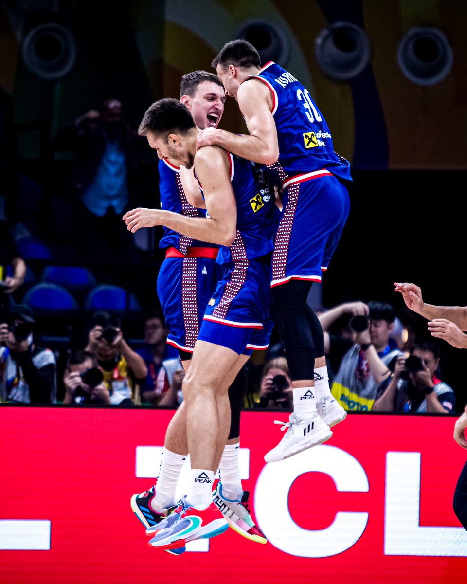 MiamiHEAT's tweet image. It’s a HEAT takeover in the #FIBAWC semis 🔥 

#CoachSpo 🇺🇸 // @Jovic_5 🇷🇸