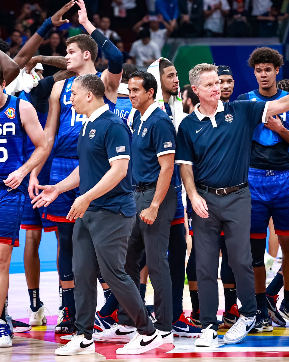 MiamiHEAT's tweet image. It’s a HEAT takeover in the #FIBAWC semis 🔥 

#CoachSpo 🇺🇸 // @Jovic_5 🇷🇸