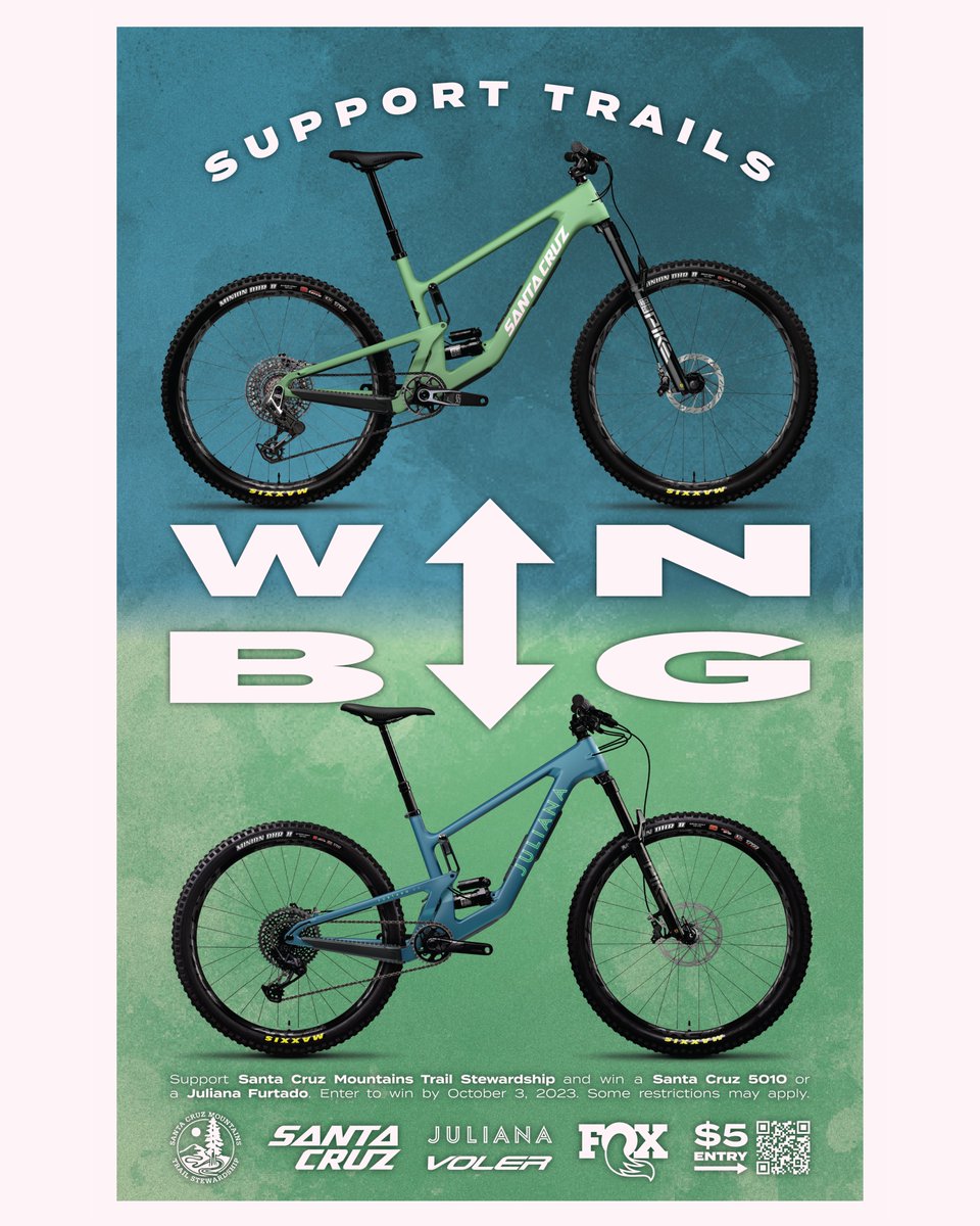 SantaCruzTrails's tweet photo. 2 BIKES. 2 WINNERS.

Santa Cruz Mountains Trail Stewardship &amp; Santa Cruz Bicycles have teamed up once again to give away a brand-new bike to a trail supporter!

Visit https://t.co/EnR3VK9E7A to get entered!

📷: Photos by @dirtvermin and @morga_deth courtesy of @theradavist https://t.co/fKWUYWdNqo