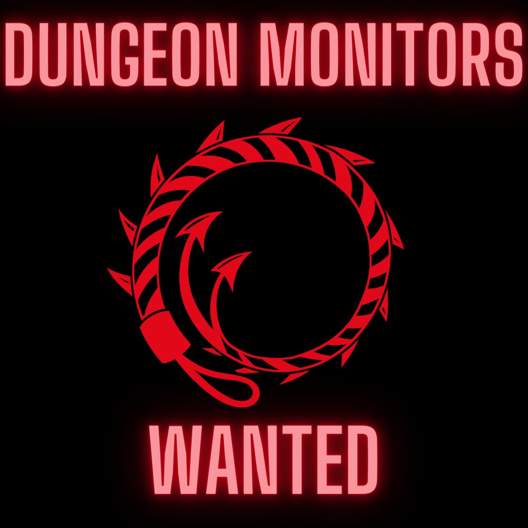 RascalsClub's tweet photo. W/we are doing a call out for anyone who is interested in learning what it entails to be a dungeon monitor or would like to become one. 

If you are interested in getting more information please message us here. DM scheduling will be going through U/us directly. https://t.co/bMAuKvGoyk