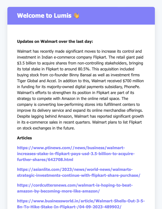 ✨New and improved AI news summaries directly to your inbox

Lumis lets you set up alerts for your favorite companies and receive AI summaries of the top news from the period, directly to your inbox. Summaries are now more relevant and consistent!

Try setting up a Lumis alert
