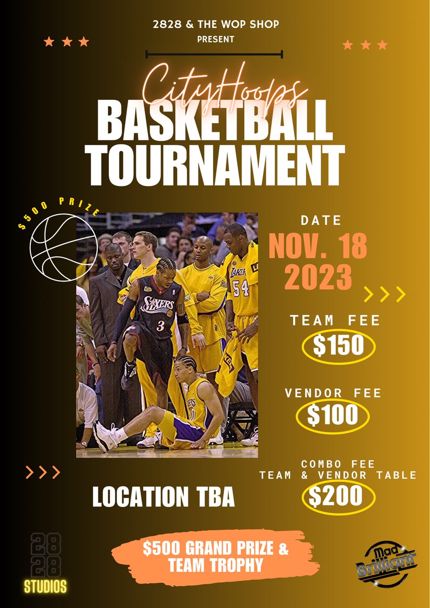 AaliyahGuwop's tweet photo. 8 team spots for bracket, 8 vendor spots
Contact me or @VayyDawn to lock in🔓 https://t.co/6r2CYqV0cg