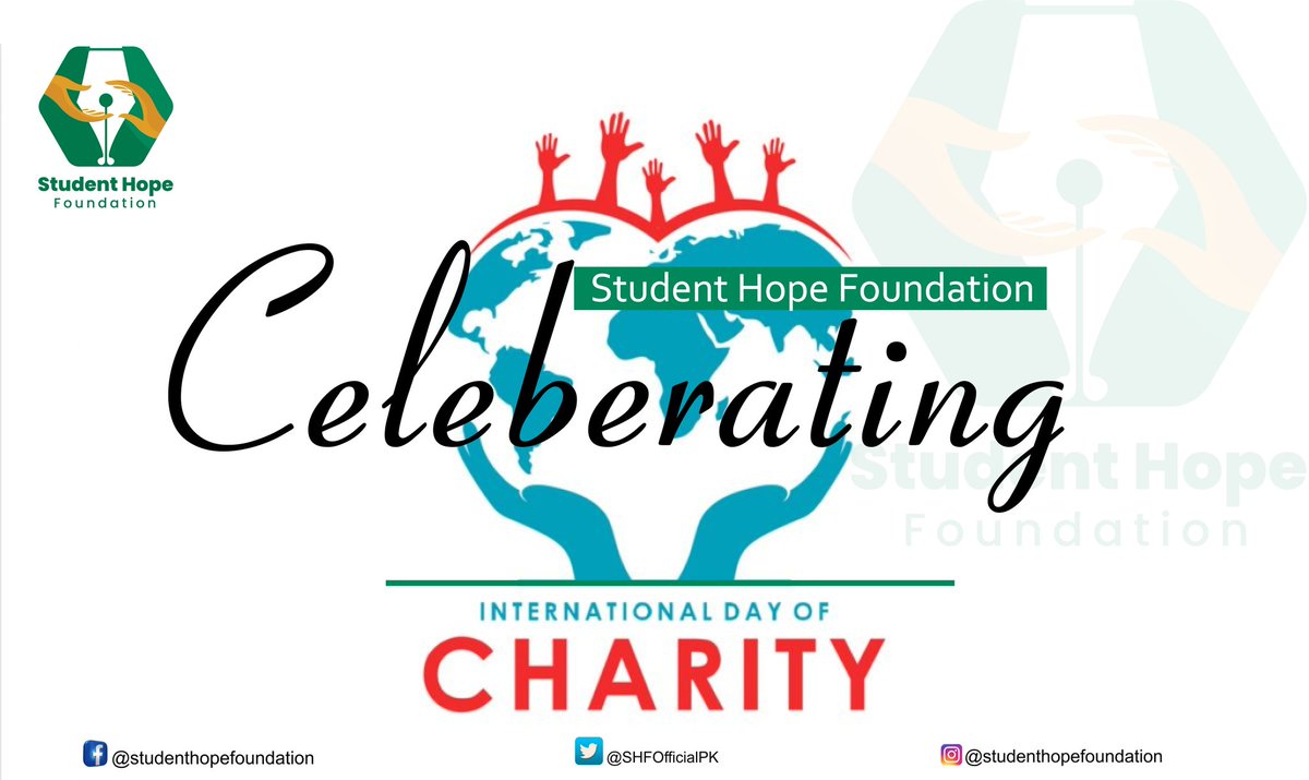 SHFOfficialPK's tweet photo. Student Hope Foundation is celebrating the International Day of Charity.
#SHF #Studenthopefoundation #bringinghopetothehopeless #SHFians https://t.co/QVZ8muF5W6