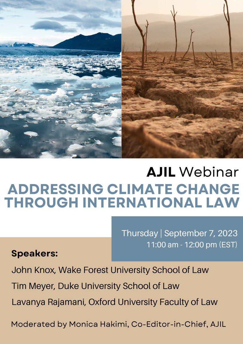 There is still time to register for AJIL's Webinar on climate change & int'l law. Click the link to register now: cambridge.org/core/journals/…