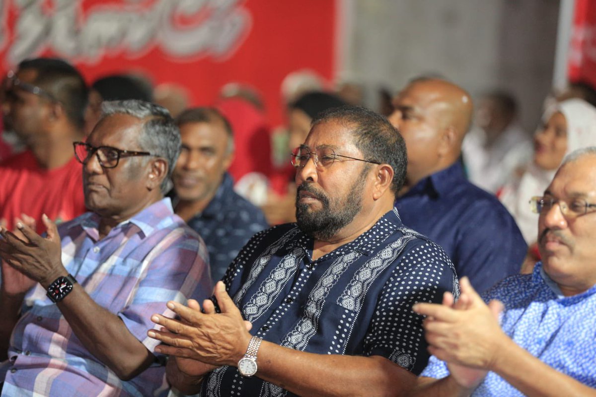 JPSecretariat's tweet photo. Qaumee Candidate 🇲🇻Qasim Ibrahim Gdh Thinadhoo gai baahvaa campaign jalsaa 
@qasimibrahim 
@ameenmaldives 

#HaaskandaalaaHamajeheyne 
#QasimAmeen2023 
#VoteQasim2023q https://t.co/8LnZmdgCwJ