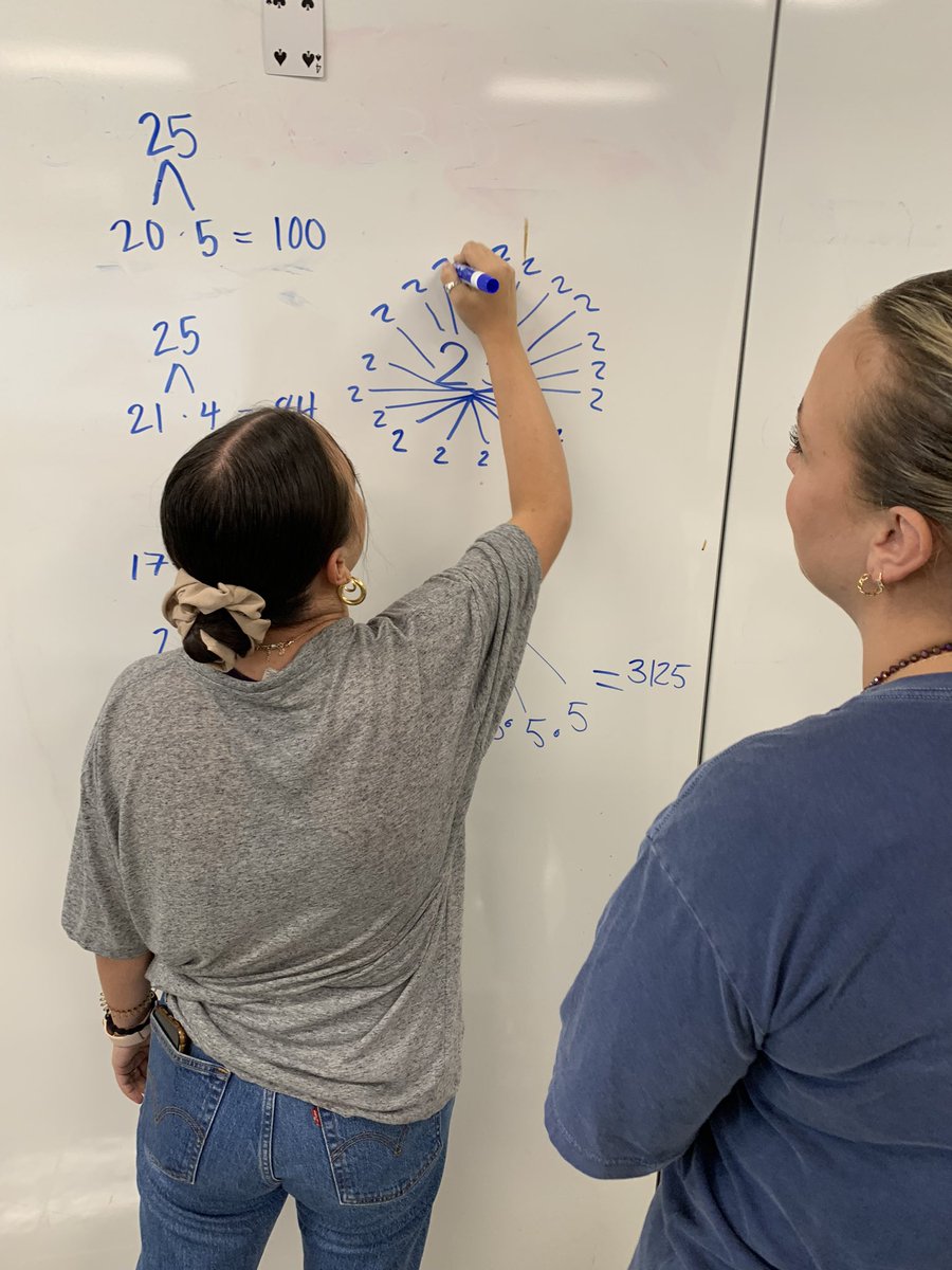mowll's tweet photo. @Griffin_MS Math department explored #BuildingThinkingClassrooms non-curricular tasks during PLC. #Split25 #MathinLISD #BEtheONE @pgliljedahl https://t.co/FS1gJb9QAo