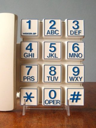 Jumbo Button Telephone by Webcore Zip (1980s)
