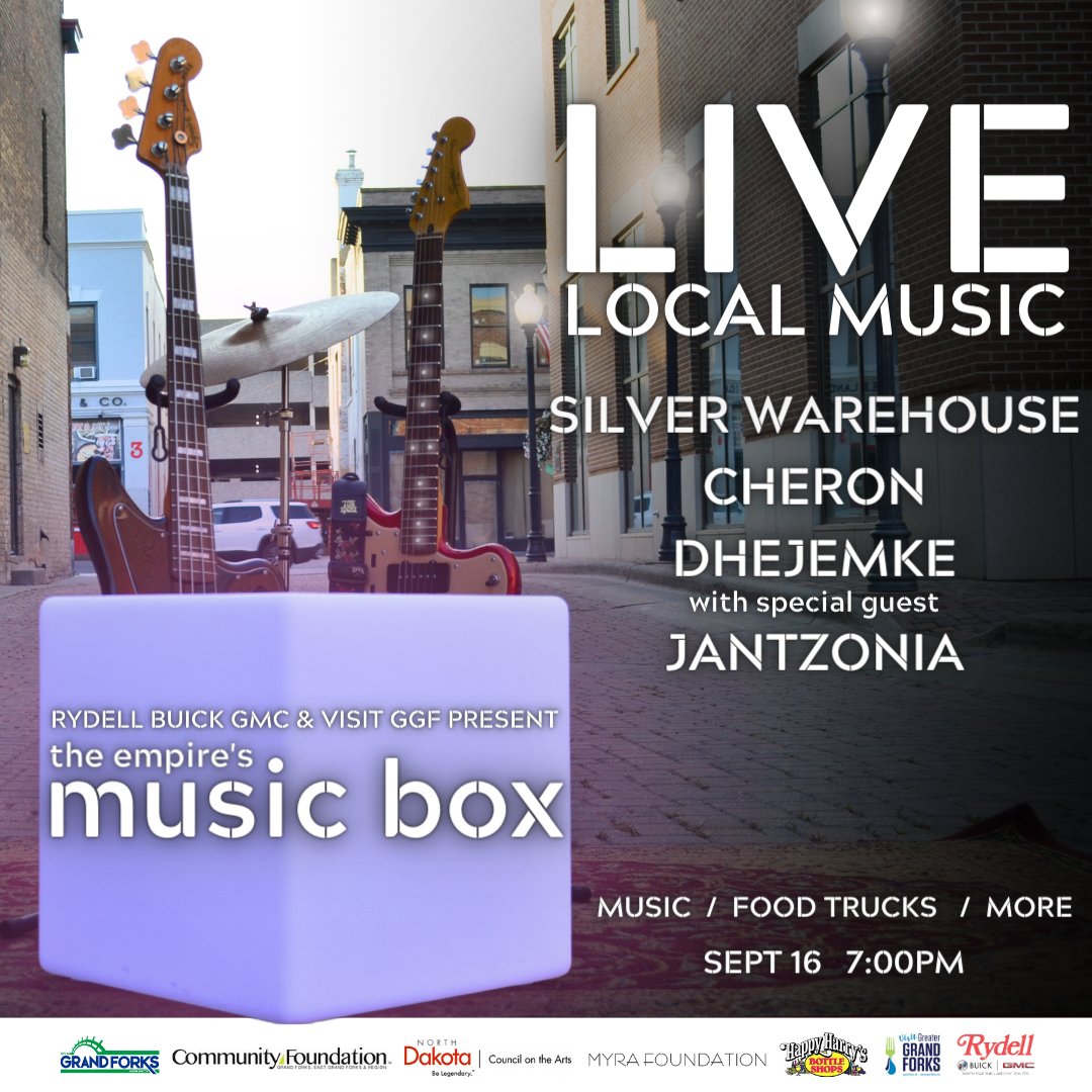 𝑭𝑬𝑺𝑻𝑰𝑽𝑨𝑳 𝑺𝑻𝒀𝑳𝑬 𝑪𝑶𝑵𝑪𝑬𝑹𝑻 𝑨𝑻 𝑻𝑯𝑬 𝑬𝑴𝑷𝑰𝑹𝑬!

Check out the Empire’s Music Box show, Presented By Rydell Buick GMC &amp; @visitgrandforks

Join us at the Empire for a 𝒇𝒆𝒔𝒕𝒊𝒗𝒂𝒍-𝒔𝒕𝒚𝒍𝒆 𝒄𝒐𝒏𝒄𝒆𝒓𝒕 𝒊𝒏 𝒕𝒉𝒆 𝑬𝒎𝒑𝒊𝒓𝒆’𝒔 𝒂𝒍𝒍𝒆𝒚!