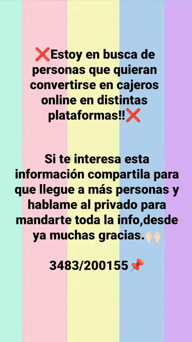 Cualquier consulta hablenme al privado para más información.🙌🏻