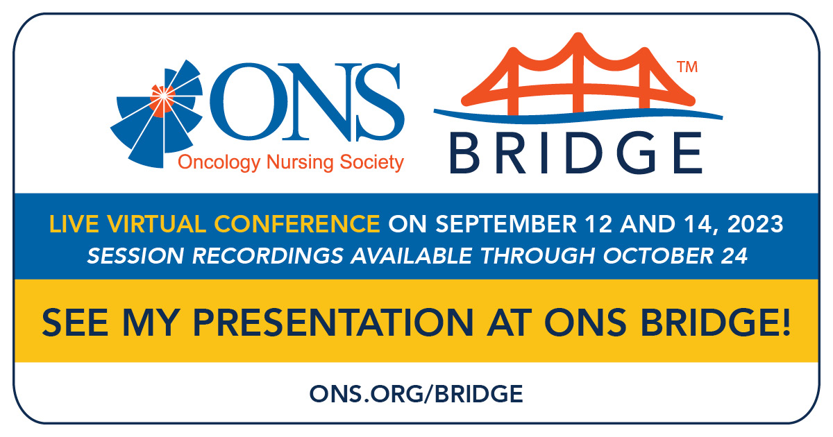 lghazal's tweet photo. One (!) week from today, I'll be presenting the Keynote at @OncologyNursing’s virtual conference, #ONSBridge on #FindingYourWhy. Register now to learn and connect virtually in a unique, digital experience: https://t.co/3KuvsGYpow https://t.co/0NZkiy24NR