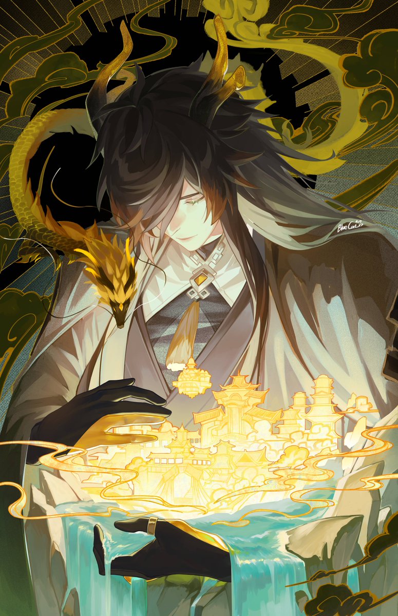 千年守望
#GenshinImpact   
#Zhongli 
#FanArtContest