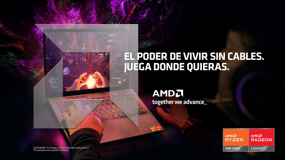 Lleva la experiencia gamer del escritorio a donde quieras. Con los Procesadores Móviles AMD Ryzen™ Serie 7000 podrás disfrutar tus juegos favoritos a máxima potencia sin importar el momento y el lugar. amd.com/es/processors/…