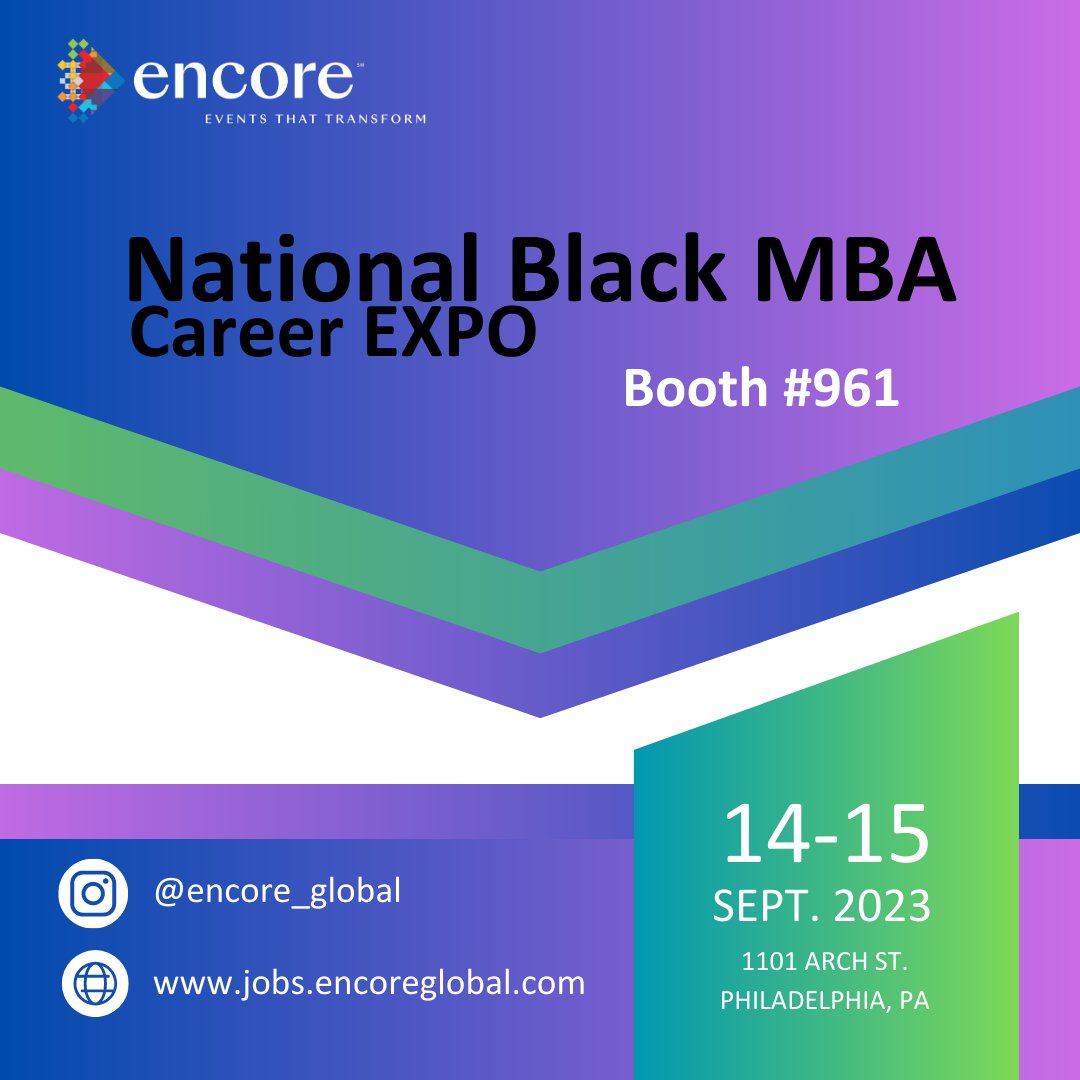 We are one week away from the National Black MBA Conference Career Expo! - Feel free to stop by our booth #961 to meet our amazing team!

#nationalblackmba #NBMBAA #TheBlackMBA #FWD23 #Forward2023 #BlackMBAFWD23 #conference #businessconference #mbagraduate