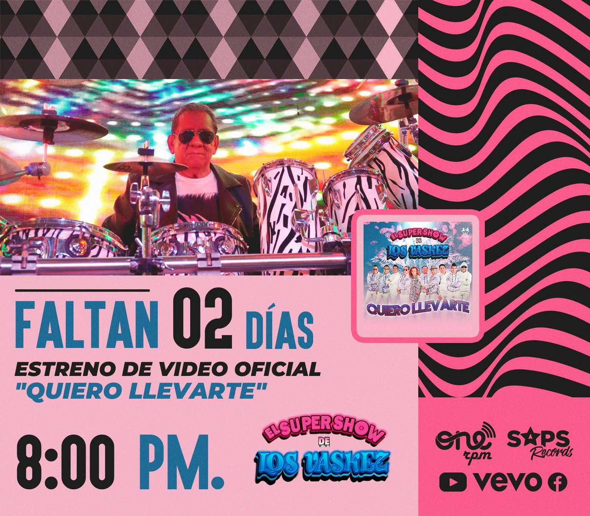 ¡Chuchankeros!
¡¡¡FALTAN 2 DÍAS!!!

#QuieroLlevarte está más cerca de su estreno 🤩🎶 No olviden que tenemos una cita este jueves a las 8:00 pm. 👇