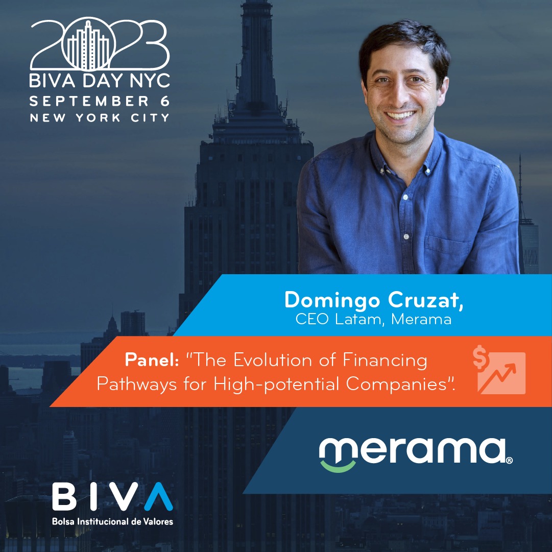 BIVAMX's tweet photo. En la próxima edición del #BIVADay NYC 2023, nos acompañará Domingo Cruzat, CEO Latam, #Merama, como parte del panel «The Evolution of Financing Pathways for High-potential Companies». https://t.co/OPqqWmPMfS