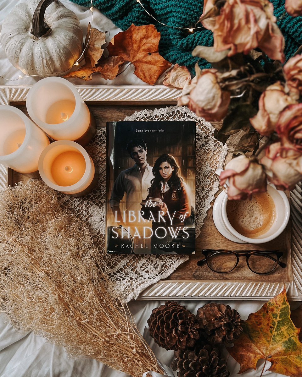 Happy, happy book birthday to THE LIBRARY OF SHADOWS! 🍂💛👻 I am so proud of my sweet friend @byrachelmoore and so excited for this beauty to be out in the world!