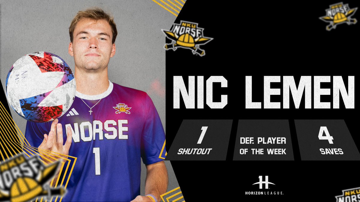 𝐍𝐎𝐓𝐇𝐈𝐍𝐆 getting past 𝙃𝙄𝙈 🙌

@niclemen1 is your @UnderArmour #HLMSOC Defensive Player of the Week!⚽️

📰 - bit.ly/461shvF
@NKUNorse | #NorseUp