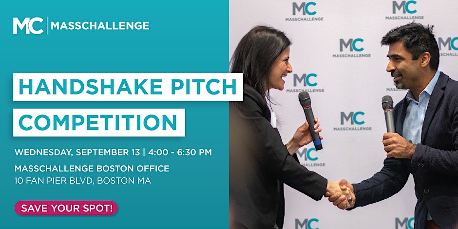 MassChallenge's tweet photo. #StartupBostonWeek: 🤯 Only 1 week left to RSVP to the Handshake Pitch Competition!
RSVP Now 👉 https://t.co/VWiJkoUUo5
Secure your seat alongside #investors, #mentors, and #experts as the U.S. Early Stage Cohort pitches to win the Community Choice Award! https://t.co/YidCUqWWeu