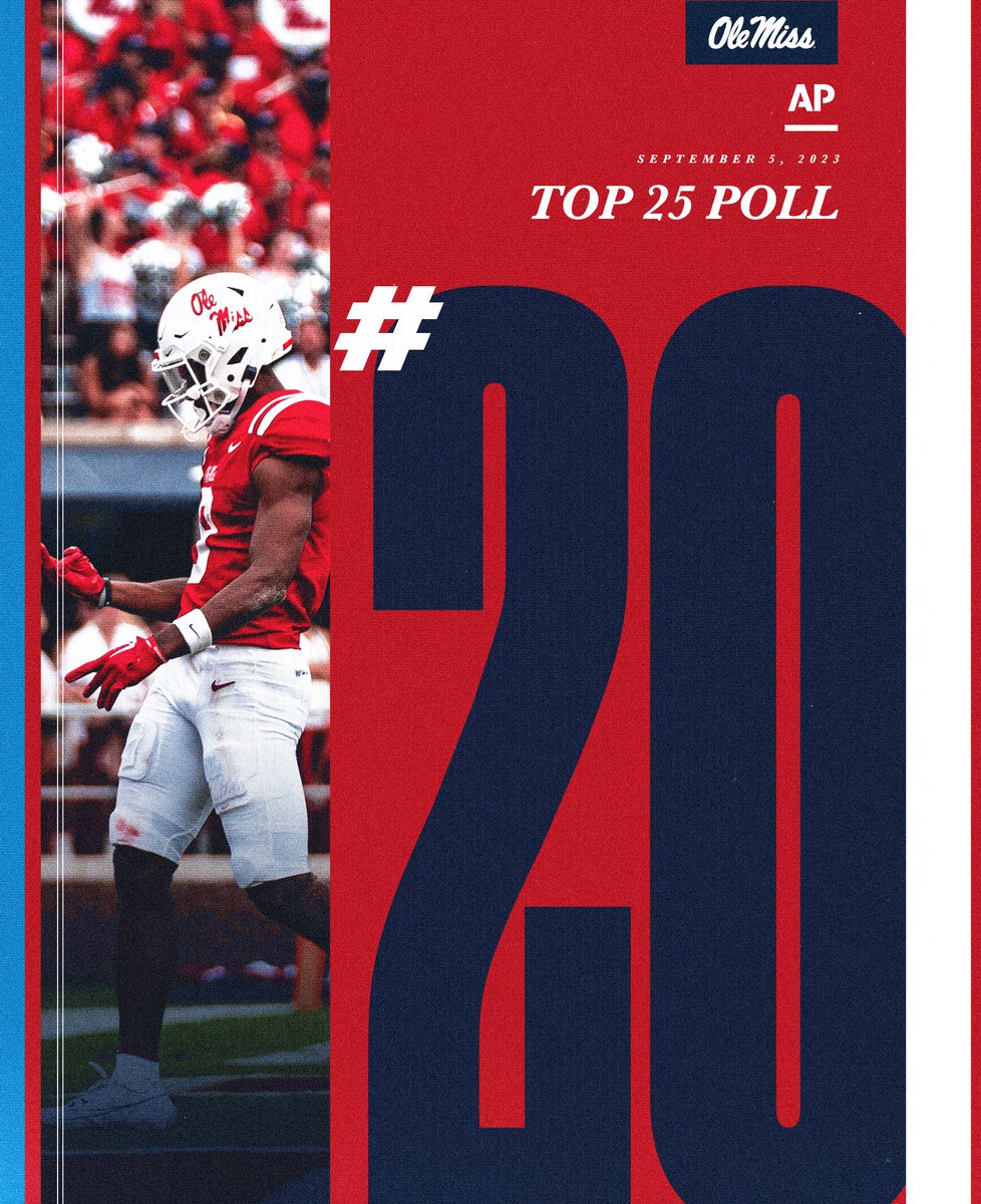 OleMissFB's tweet photo. Top 25 Matchup this week 🚫🐀☠️

@AP_Top25 | #HottyToddy https://t.co/vDdMBcD2yQ